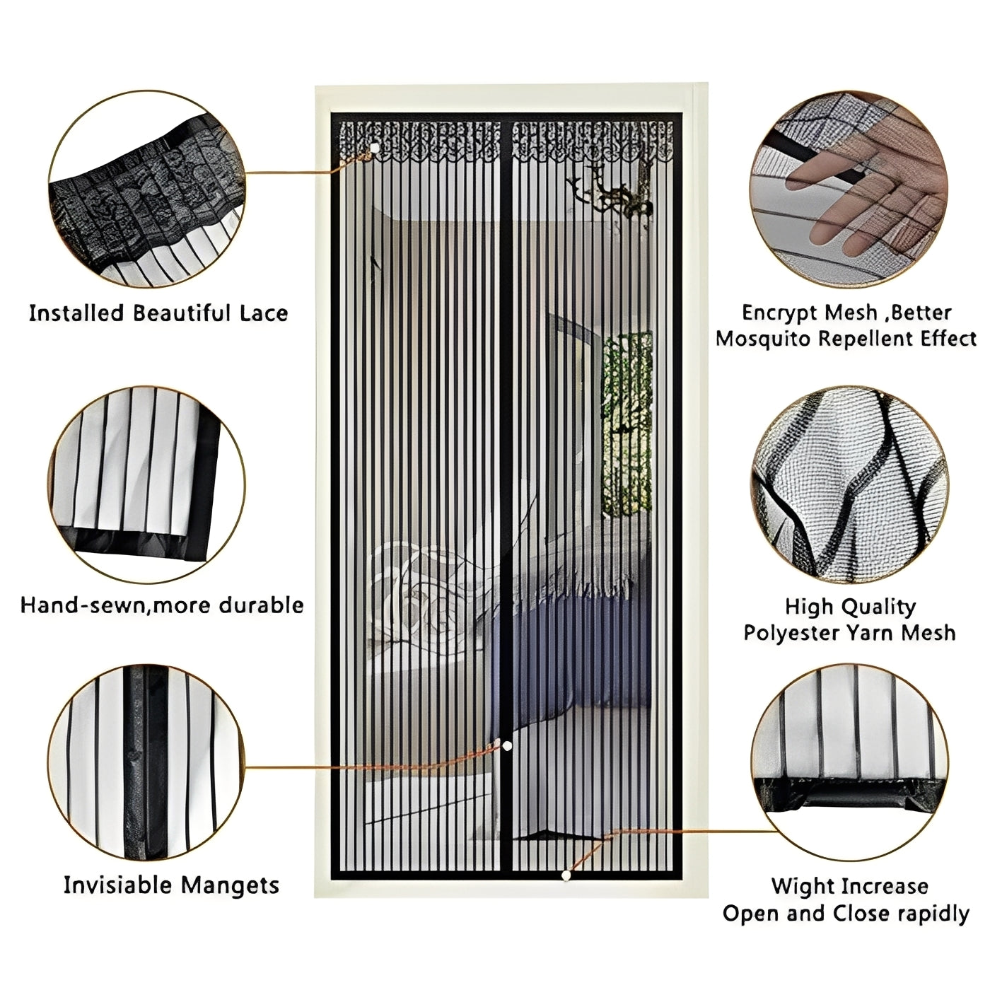Easy Install Magnetic Screen Door