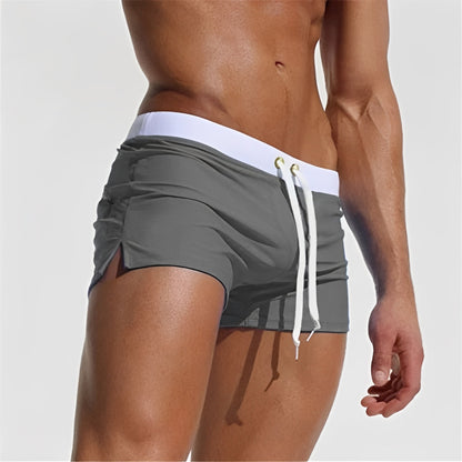 Men's Water-Resistant Swim Shorts with Adjustable Waist