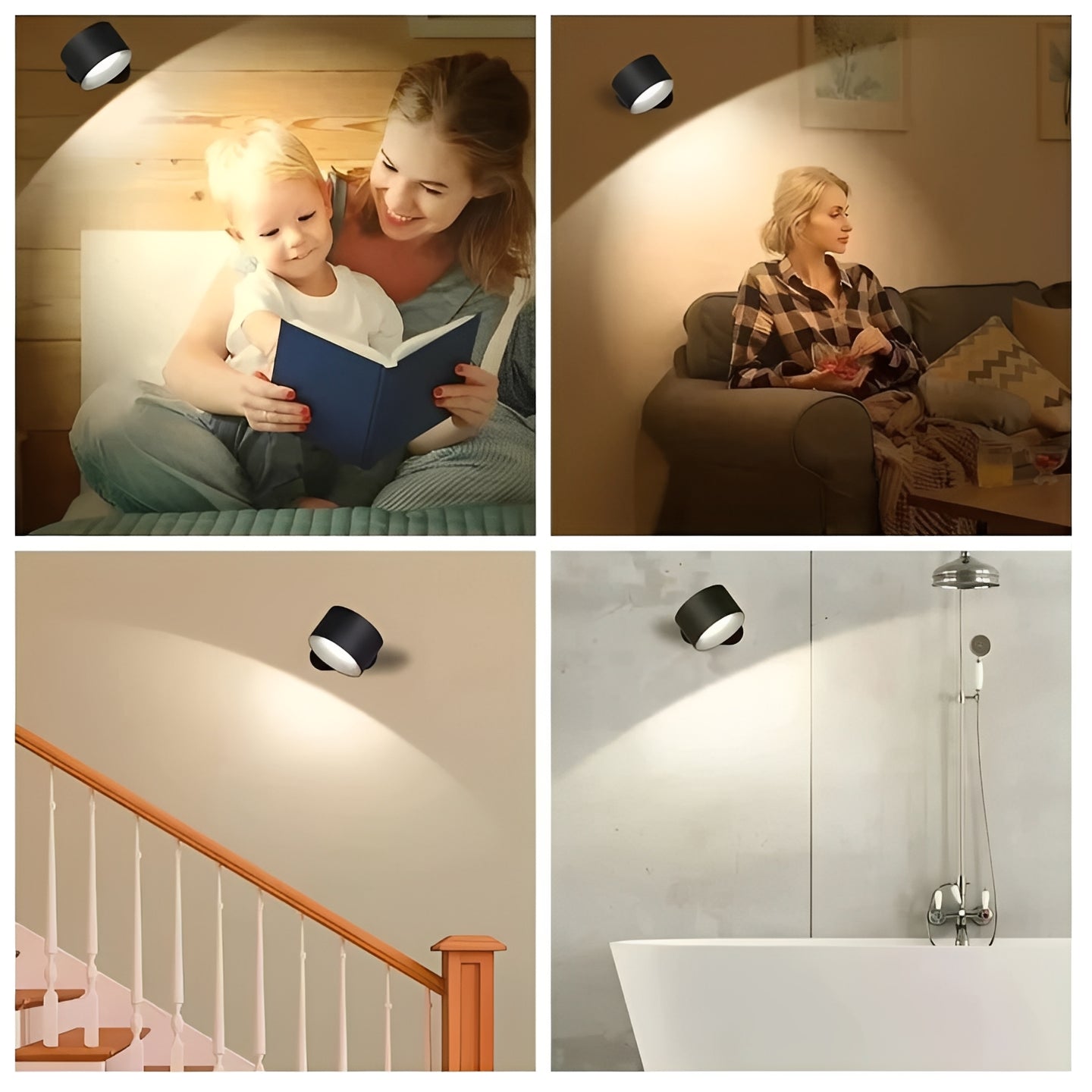 Adjustable LED Wall Lamp with Rotating Head
