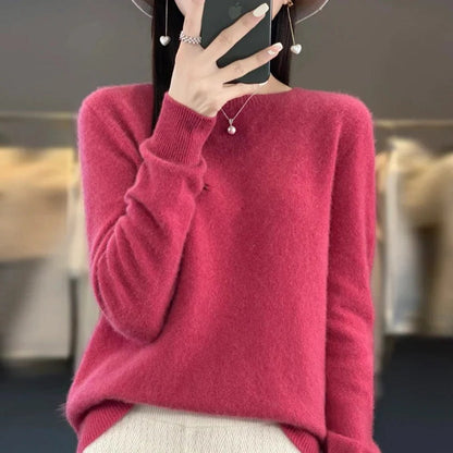 Soft Crew Neck Women's Cashmere Sweater