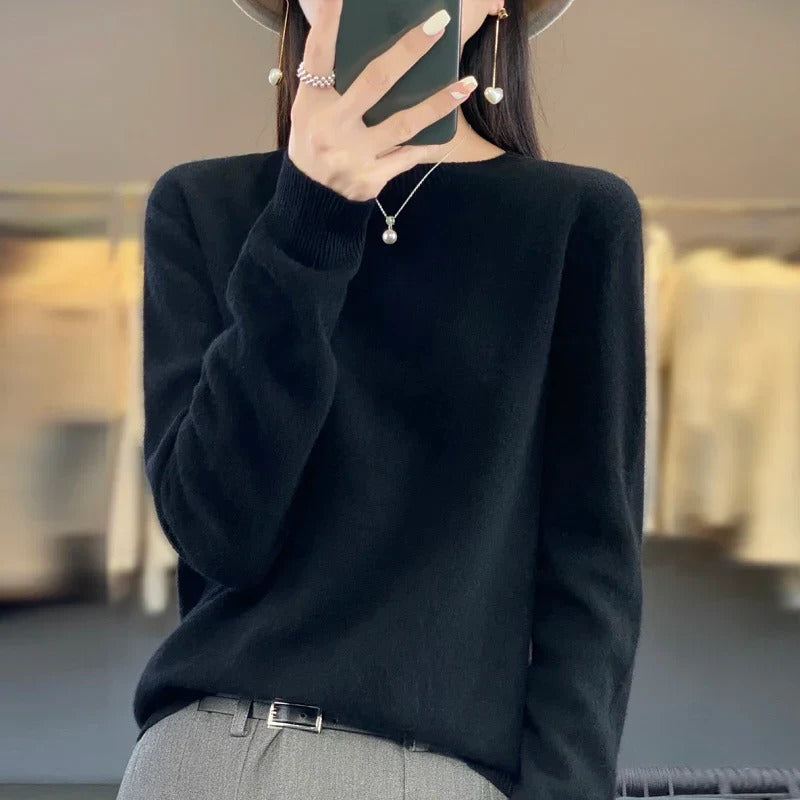 Soft Crew Neck Women's Cashmere Sweater