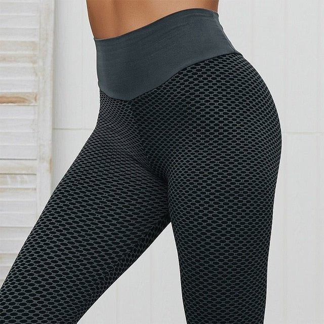 High Waist Patterned Fitness Leggings for Women