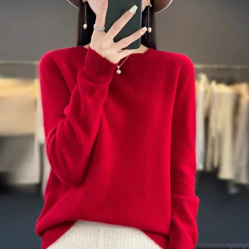 Soft Crew Neck Women's Cashmere Sweater