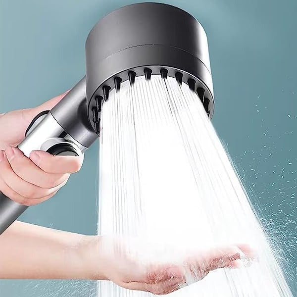Filtered Rainfall Showerhead with Pressure Boost & Water-Saving Flow Control for Bathroom