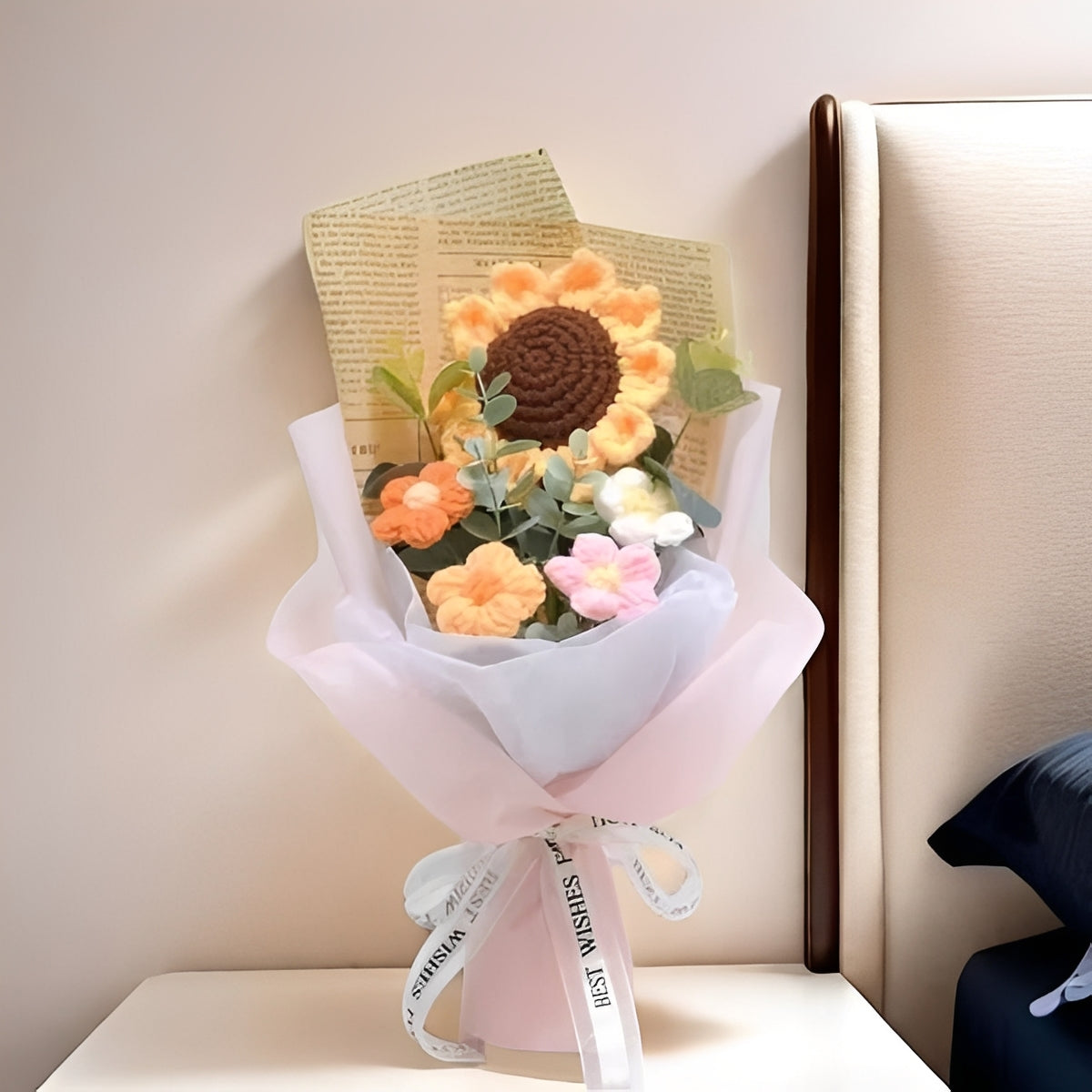 Beautiful Floral Crochet Flower Gift Arrangement