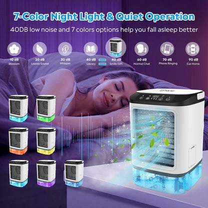 Mini Air Conditioner | 4-in-1 Portable AC with Fast Cooling & Adjustable Airflow | Ideal for Home, Office, and Travel