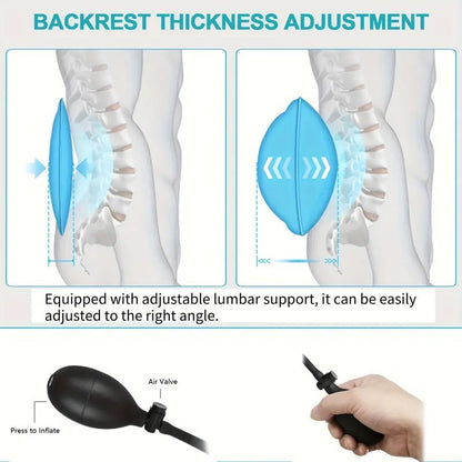 Warm Massage Cushion with Vibration and Lower Back Support