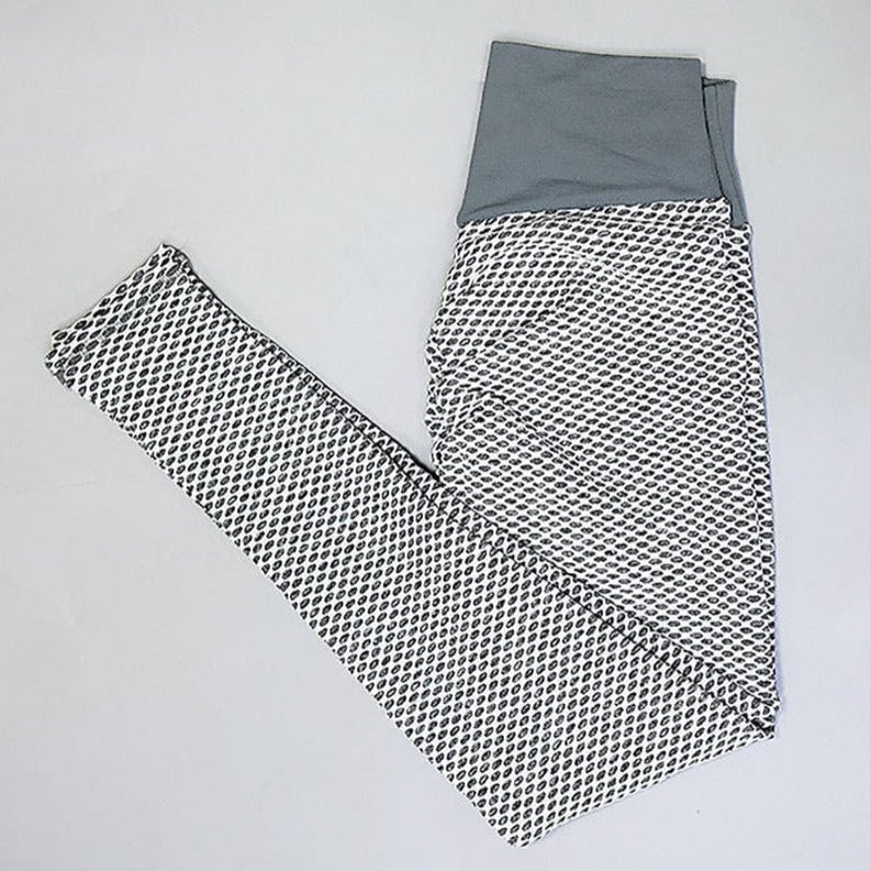 High Waist Patterned Fitness Leggings for Women