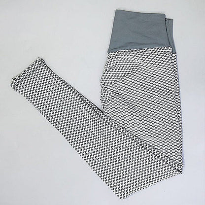 High Waist Patterned Fitness Leggings for Women