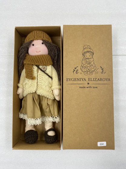 Handcrafted Waldorf-Style Doll with Soft Fabric Body and Knit Clothing for Imaginative Play