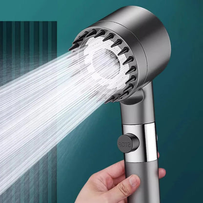 Filtered Rainfall Showerhead with Pressure Boost & Water-Saving Flow Control for Bathroom