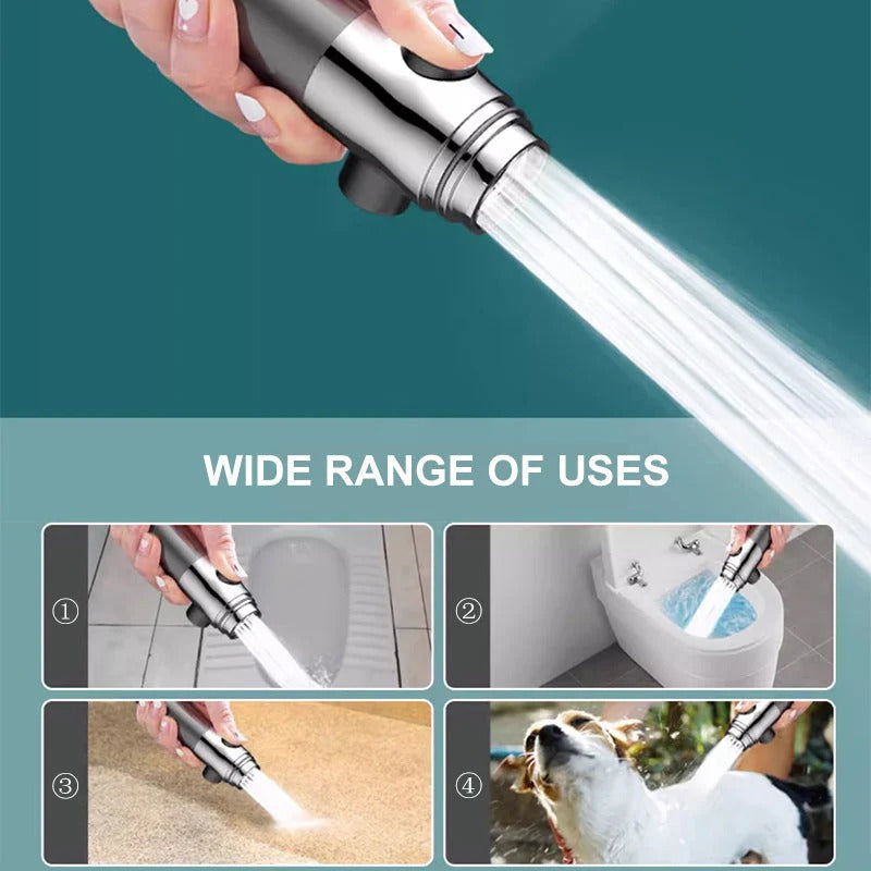 Filtered Rainfall Showerhead with Pressure Boost & Water-Saving Flow Control for Bathroom