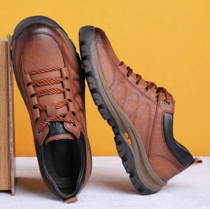 Genuine Leather Orthopedic Walking Shoes for Men – Arch Support Casual Footwear for Work & Outdoor Adventures