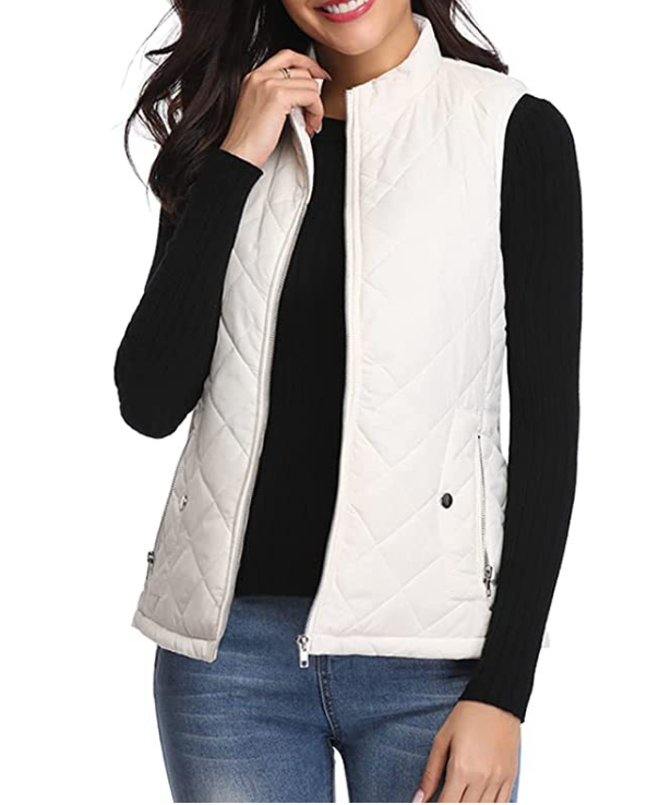 Lightweight Quilted Zip-Front Vest for Women – Casual Layering Piece for Spring & Fall