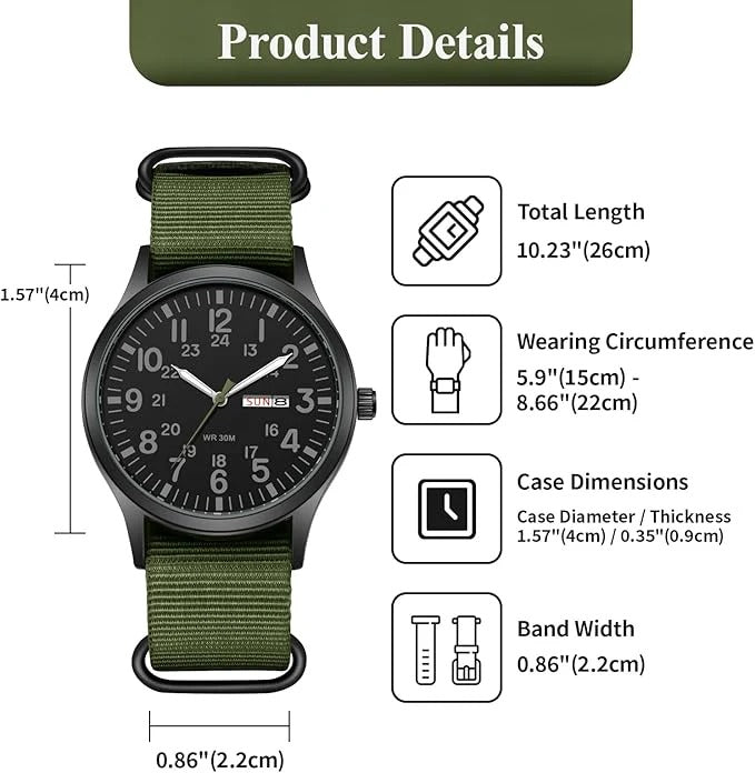 Rugged Water Resistant Men's Sports Watch