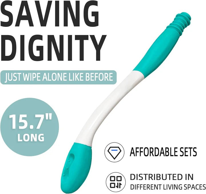 Extended Handle Bathroom Wipers, 2 Pack Comfortable Cleaning Tools