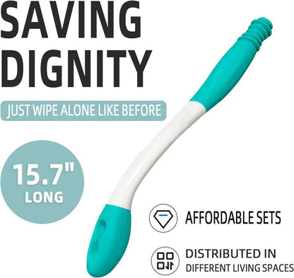 Extended Handle Bathroom Wipers, 2 Pack Comfortable Cleaning Tools