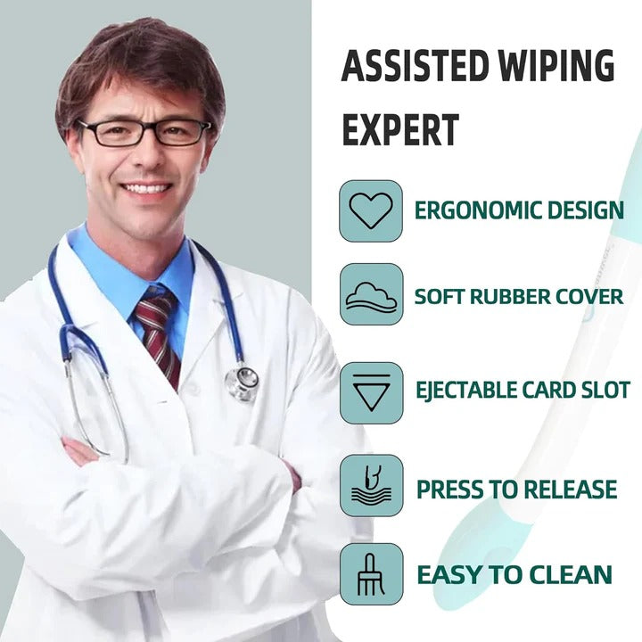 Extended Handle Bathroom Wipers, 2 Pack Comfortable Cleaning Tools