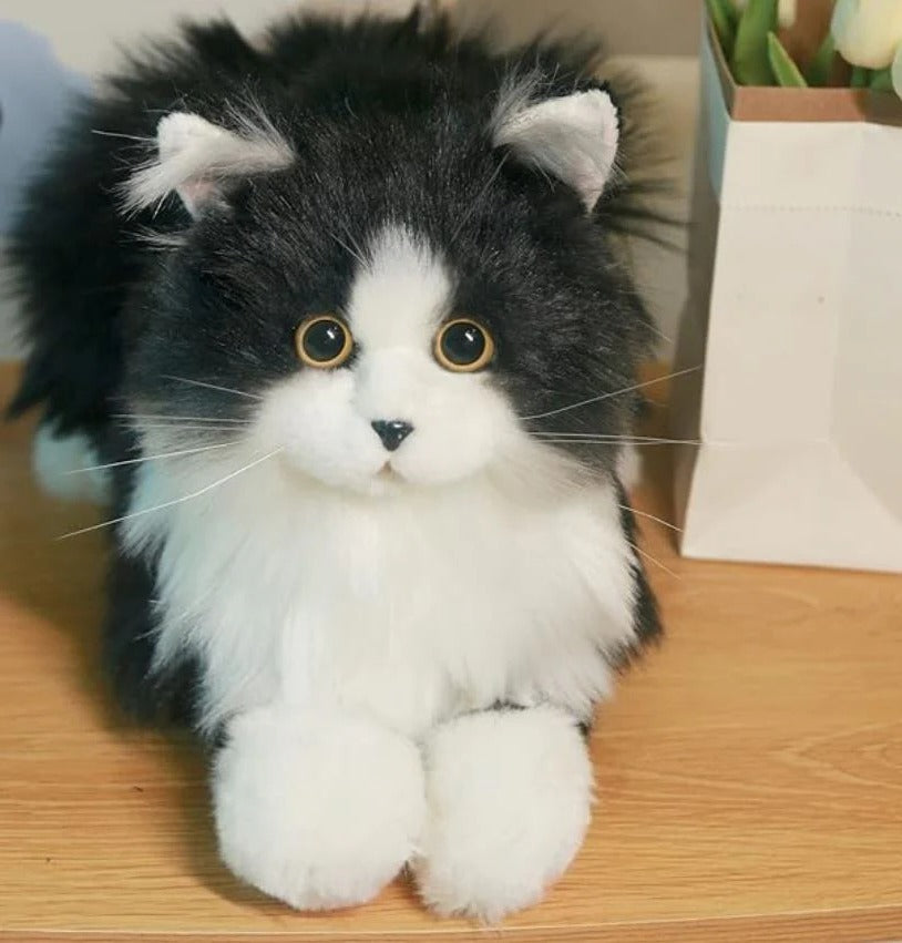 Comfort Companion | Realistic Plush Cat Stuffed Animal with Soft Texture | Ideal for Relaxation and Comfort