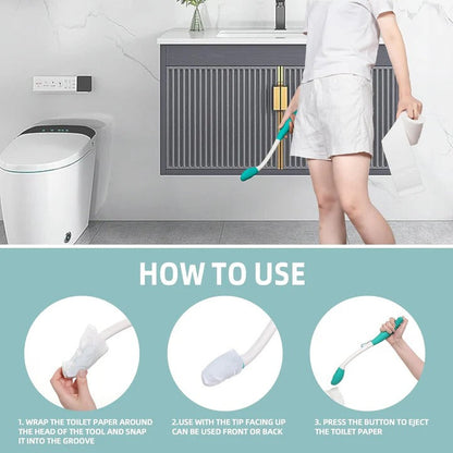 Extended Handle Bathroom Wipers, 2 Pack Comfortable Cleaning Tools