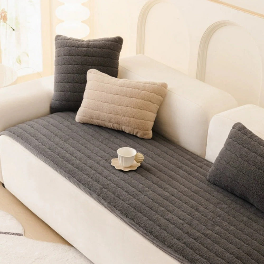 Soft Fuzzy Couch Cover with Extra Cushioning