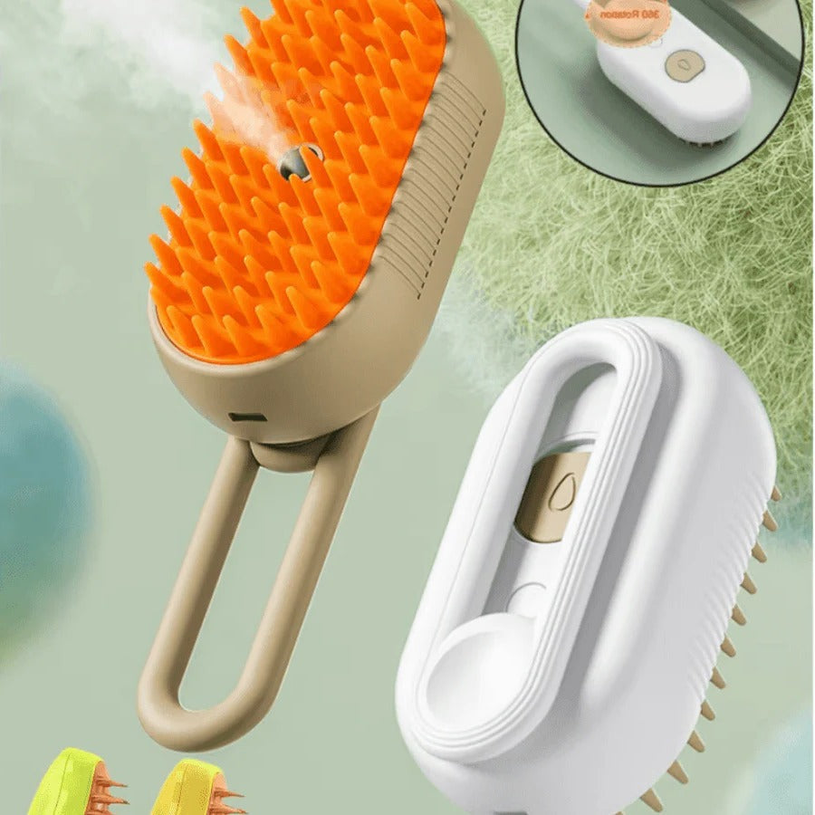 Pet Grooming Kit with Steam and Detangling Tool