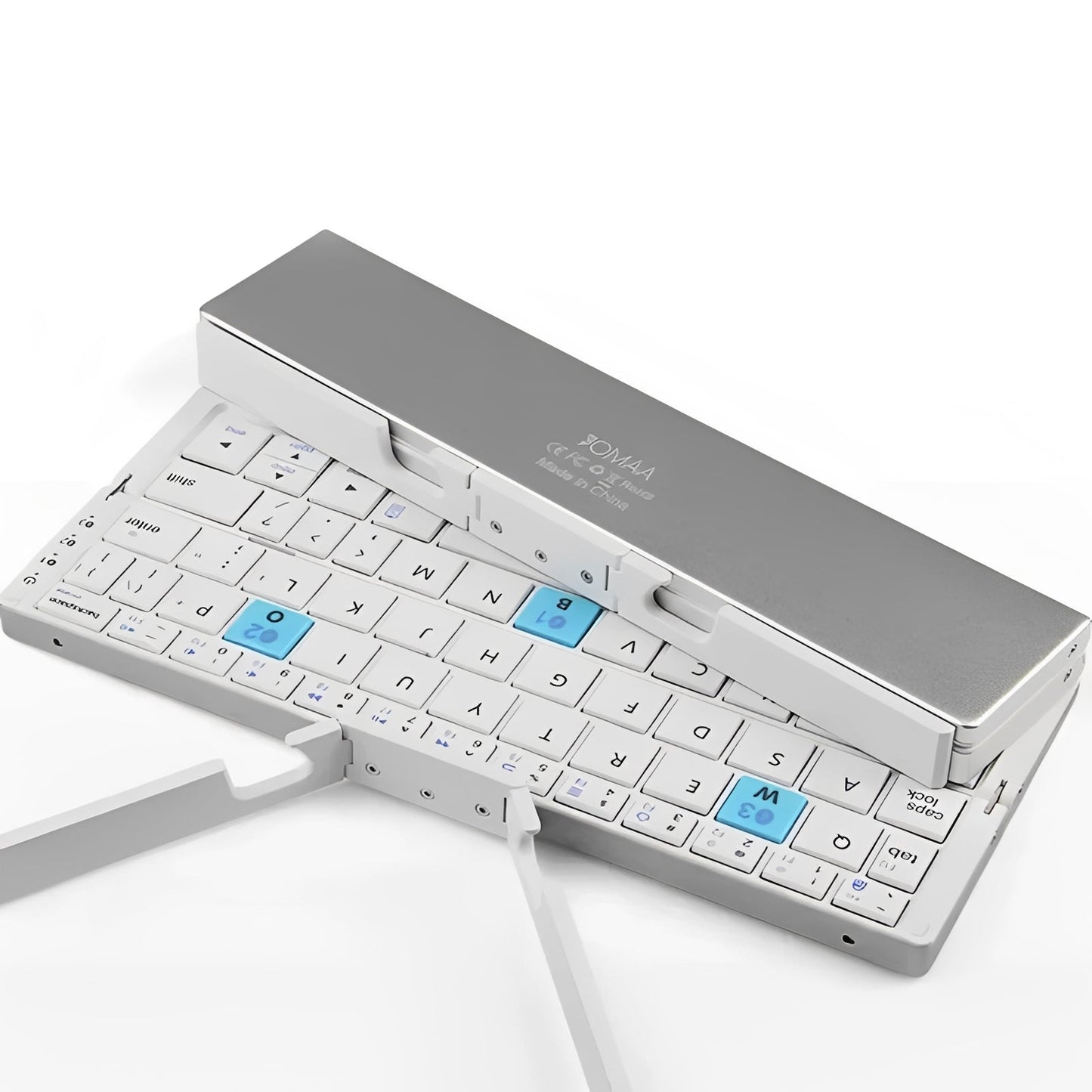 Compact Foldable Bluetooth Keyboard with Stand
