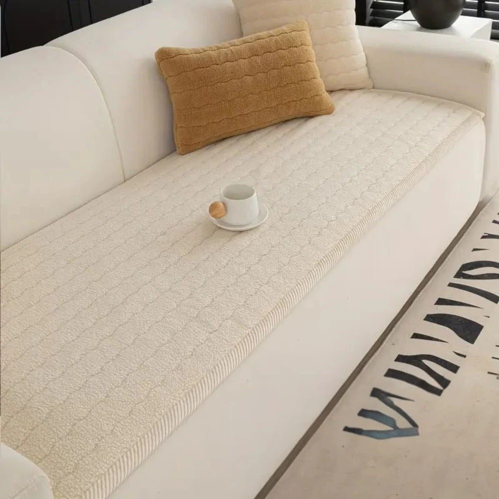 Soft Fuzzy Couch Cover with Extra Cushioning