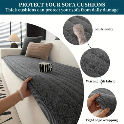 Soft Fuzzy Couch Cover with Extra Cushioning