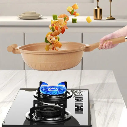 11-Inch Stir-Fry Skillet with Steaming Insert and Stay-Cool Handles for Induction and Gas Stoves