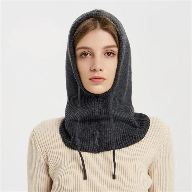 Warm Cozy Cashmere Beanie Hat with Soft Ribbed Cuff