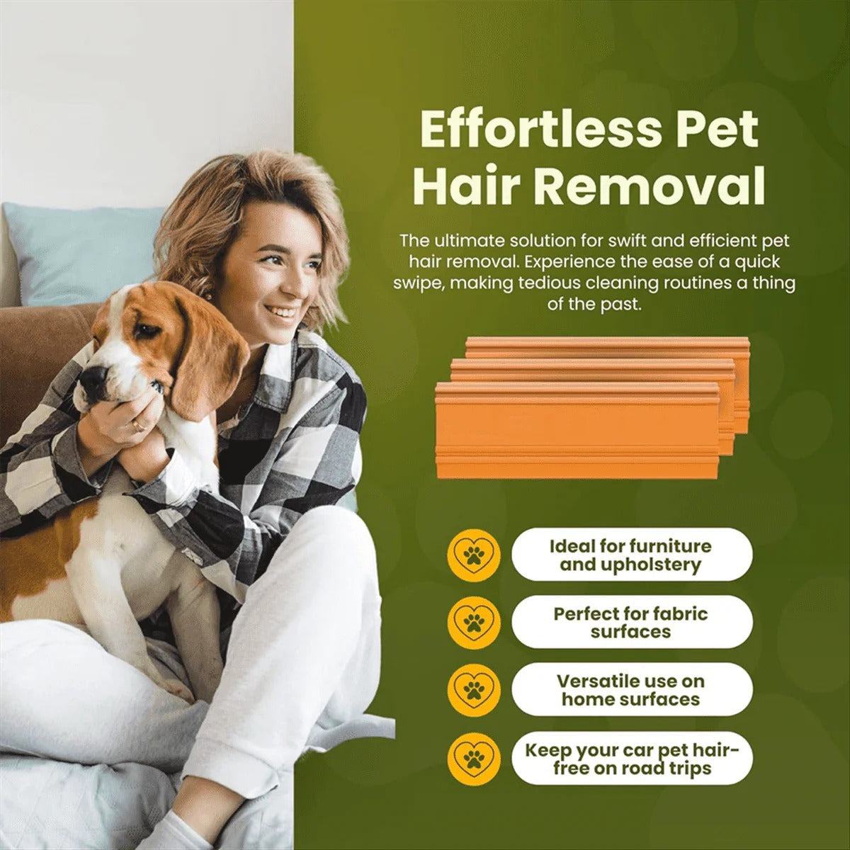 Pet Hair Removal Tool for Cars and Home Furniture