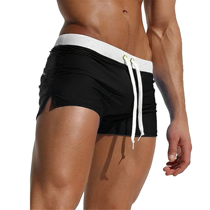 Men's Water-Resistant Swim Shorts with Adjustable Waist