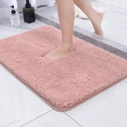 Soft Shaggy Bath Mat with Faux Fur Texture