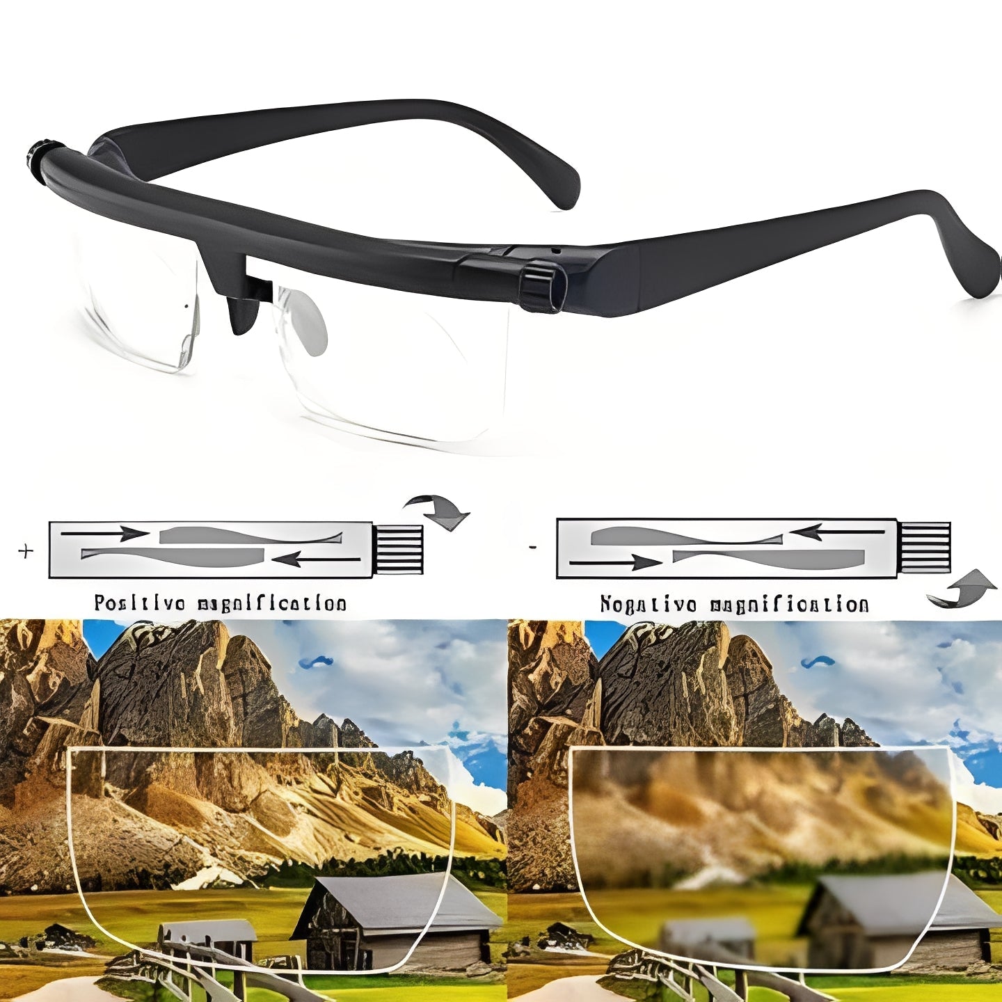 Prescription Free Reading Glasses with Easy Focus Control