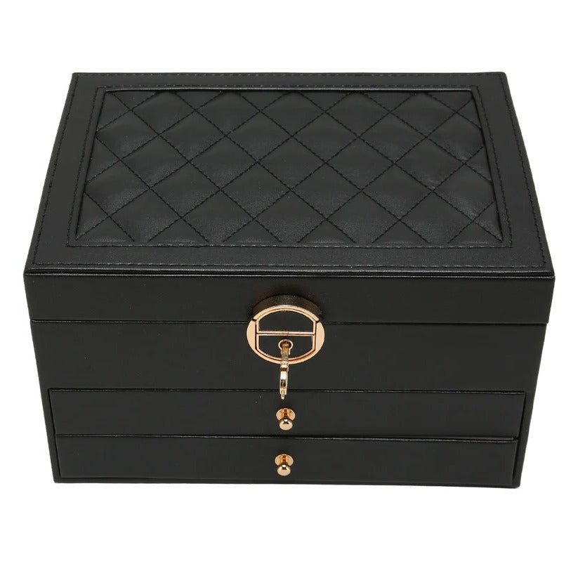 Stackable Jewelry Storage Case with Multiple Compartments