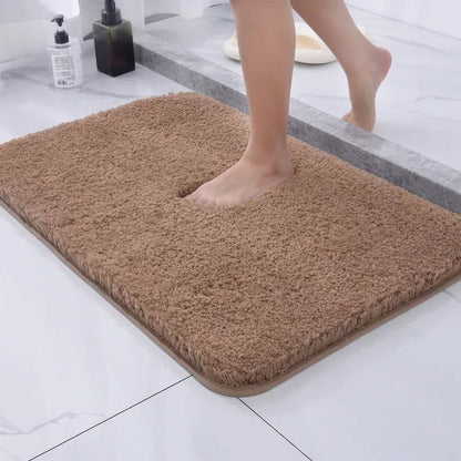 Soft Shaggy Bath Mat with Faux Fur Texture
