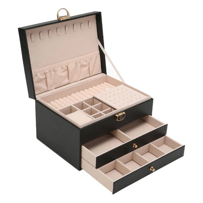 Chic Multi-Layer Jewelry Organizer with Pull-Out Drawers for Easy Access