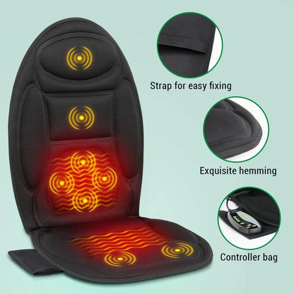 Heated Massage Car Seat Cushion with Vibration Relief