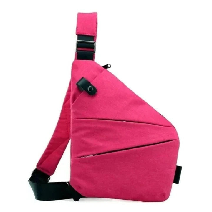 Waterproof Crossbody Sling Bag with Secure Zippers and Adjustable Strap