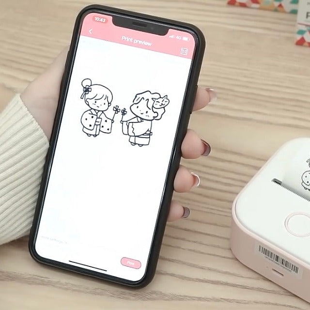 Compact Bluetooth Thermal Sticker Printer for Photos, Labels & Notes | Wireless Rechargeable Pocket Printer for Smartphones & Tablets