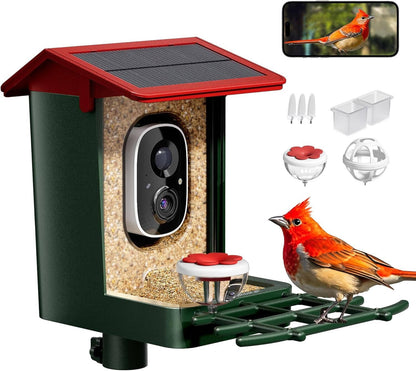 Wireless Bird Feeder Cam with Solar 2K Video - Ortekor
