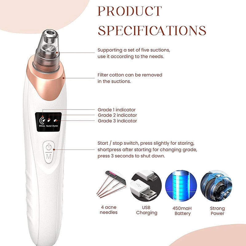 Portable Deep Facial Cleanser with Gentle Suction Control