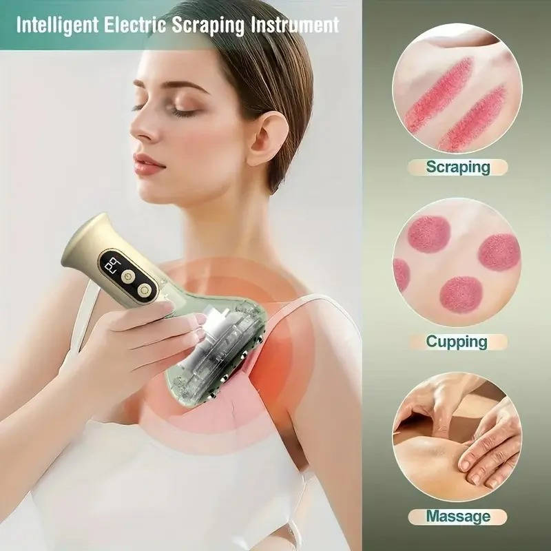 Portable 3 in 1 Massage Vacuum with Heat and LCD