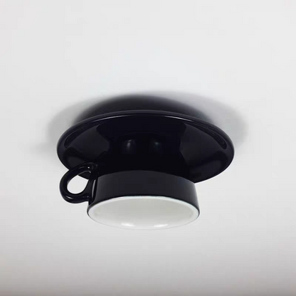 Flush Mount Cup-Shaped Ceramic LED Fixture for Bedrooms, Kids' Rooms & Living Spaces – Decorative G4 Overhead Lighting