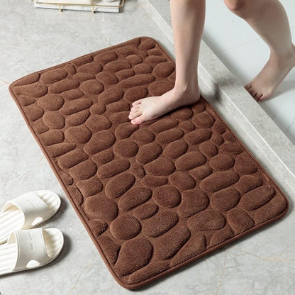Plush Microfiber Bathroom Rug 20×31 Inches Cream Non-Slip Backing Quick-Dry Water-Absorbent Floor Runner for Shower Kitchen Laundry Room