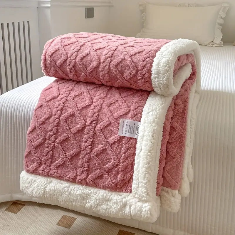 Reversible Sherpa Fleece Throw Blanket – Plush Double-Sided Comfort for Couch, Bed & Travel – Soft Brushed Texture – Year-Round Warmth
