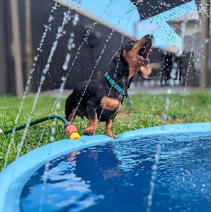 Durable Dog Splash Pad | 60/67 Outdoor Cooling Mat with Sprinkler | Safe Water Play for Dogs