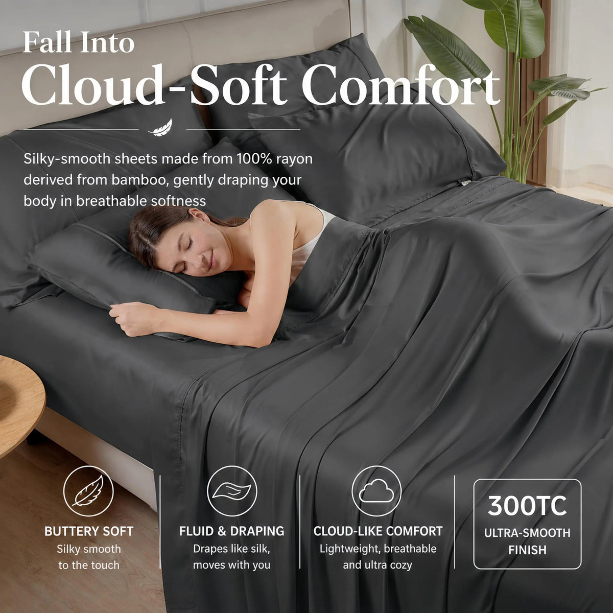 Bamboo Bliss | Organic Bamboo Sheet Set with Silky Soft Cooling Design | Breathable Bedding for Ultimate Comfort