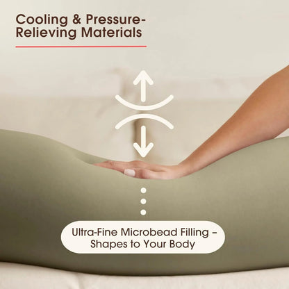 Ortekor ComfortNest | Adjustable Full Body Pregnancy Pillow with Removable Cover | Ergonomic Support for Better Sleep